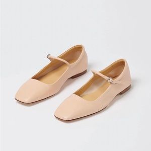 Aeyde Uma Peach Nappa leather flats